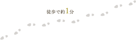 徒歩で約1分